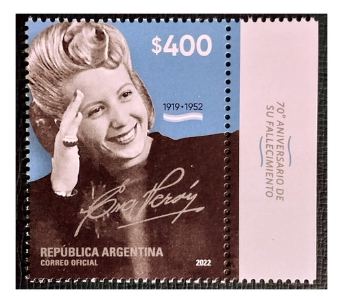 2022. Homenaje A  Eva Peron. Mint