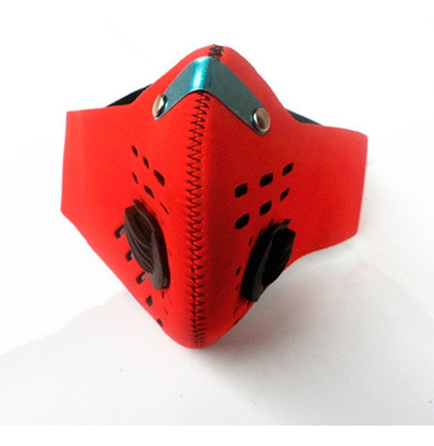 Imagen 2 de 9 de Mascara De Neopreno Para Bicicleta Motociclista Rojo D1041