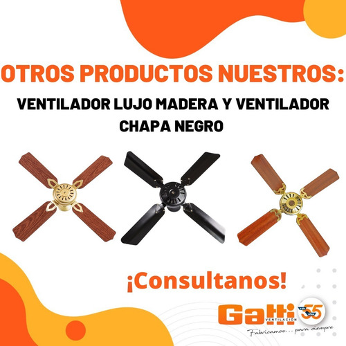 Imagen 9 de 10 de Ventilador De Techo De Chapa Nacional Gatti Ventilación