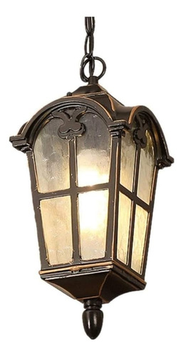 Farol Colgante Exterior Clasico Estilo Colonial Marron