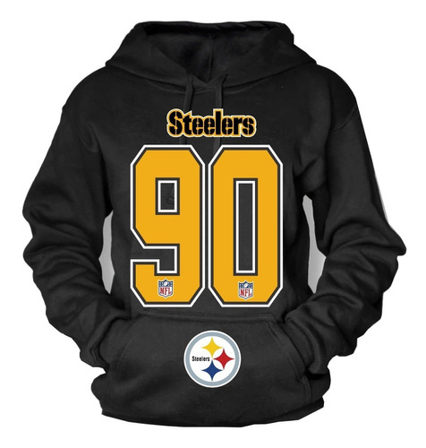 Hoodie  Steelers Nfl 7 Roeth 90 Watt 97 Heyward Sudadera