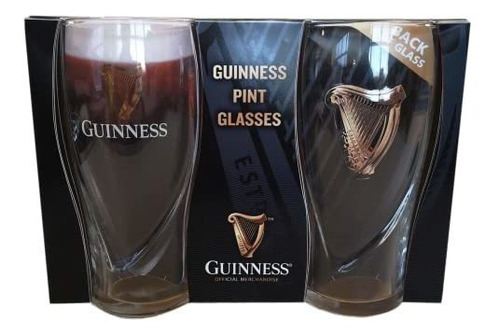Vasos De Cerveza Guinness 20oz (pack Doble)