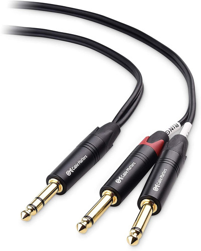 Cable De Audio Trs De 1/4  A Doble Ts 1/4  | 2 M / Negro