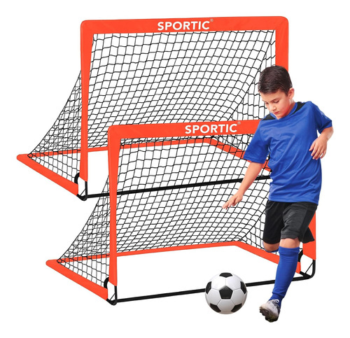 2 Pack 4' X 3' Soccer Goal Net Set, Pop Up Kids Practice Soc