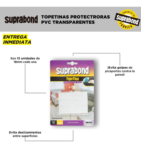 Imagen 2 de 3 de Topetina Suprabond Protectora Autoadhesiva Pvc Transparente