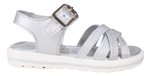 Huarache Sandalia Blasito Niña Plata Hebilla