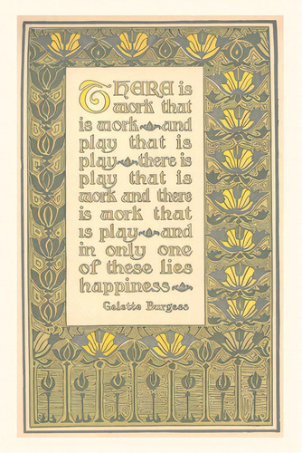 Vintage Journal Gelette Burgess Quote About Work, De Found Image Press. Editorial Found Image Pr, Tapa Blanda En Inglés