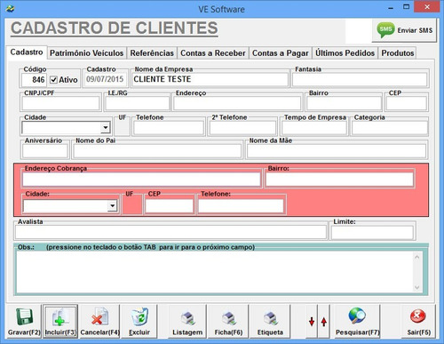 Sistema Para Controle Comercial Com Pedido De Venda /estoque