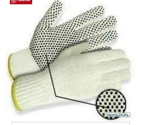 Guantes De Tela Con Puntos Pvc