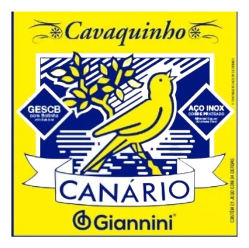 Encordoamento P/ Cavaco Giannini Gescb Série Canário Bolinha