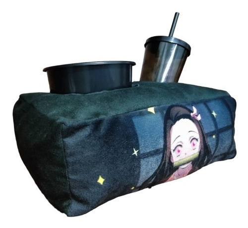 Kit Cinema Almofada De Pipoca Nezuko Kimetsu No Yaiba Cor Preto