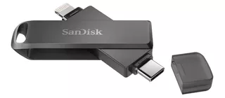 Pendrive Sandisk Ixpand Luxe 128 Gb Dual Lightning A Usb-c Gris