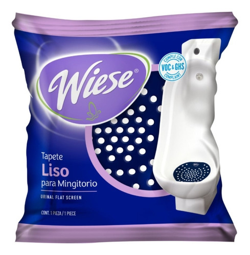 Tapete Liso Desodorante Para Mingitorio Inodoro Wiese Azul