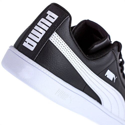 Sapato Preto Couro Sintético Puma Leve Macio - Original