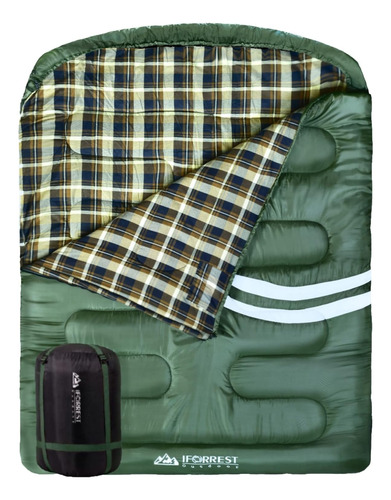 Flannel Double Sleeping Bag For Adults - 2 Person 10°f...