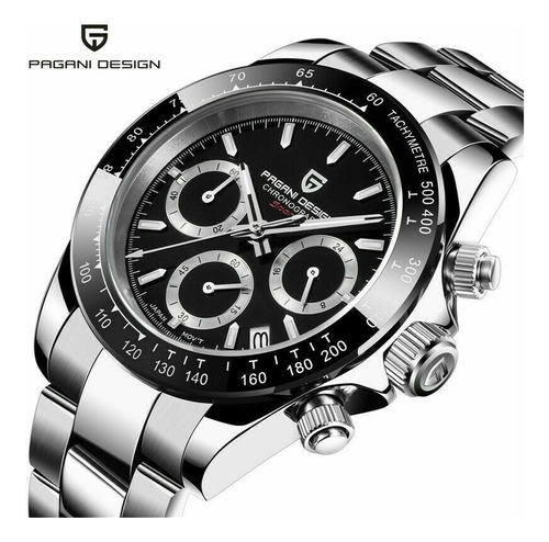 Relógio Aço Pagani Design Pd1644 Movimento Japão Seiko Vk63