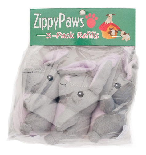 Zippypaws ' Burrows Reemplazo Miniz Bunnies 3-pack ' Recambi