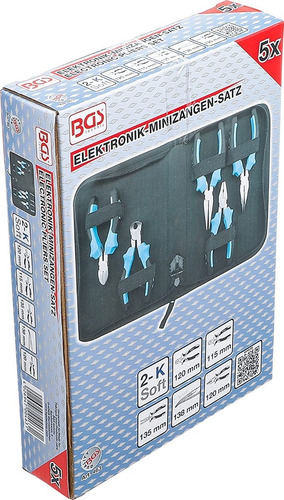 Imagen 5 de 6 de Bgs 463 Juego De 5 De Pinzas De Precisión En Estuche
