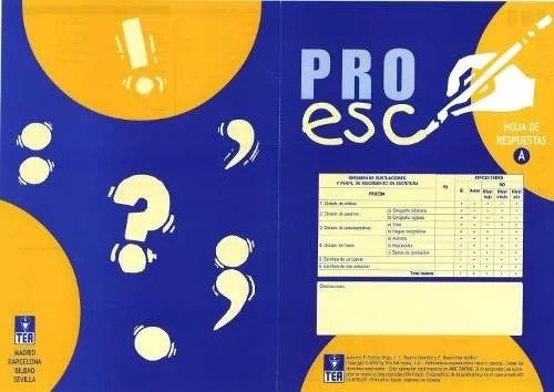 PROESC. Batería de Evaluación de los Procesos de Escritura