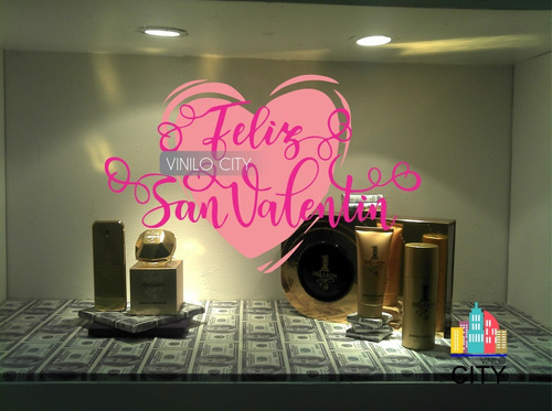 Vinil Decorativo 14 Feb San Valentin Rosa