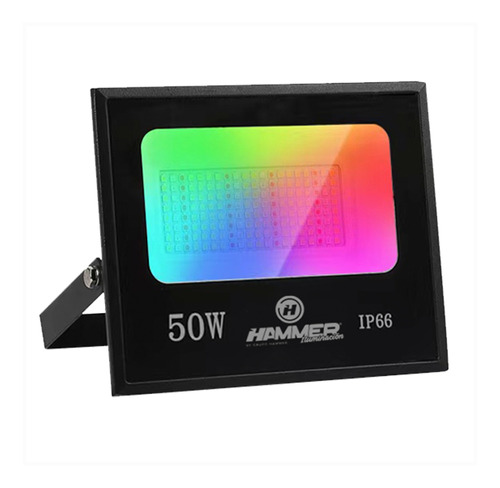 Reflector Led Hammer Rgb Ip66 Luz Fría/cálida 50w 85/277v 