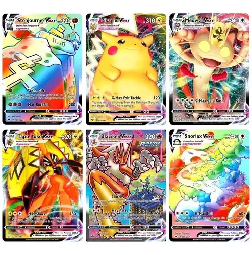 Kit 100 Cartas Pokemon Aliados Gx Vmax V Shiny