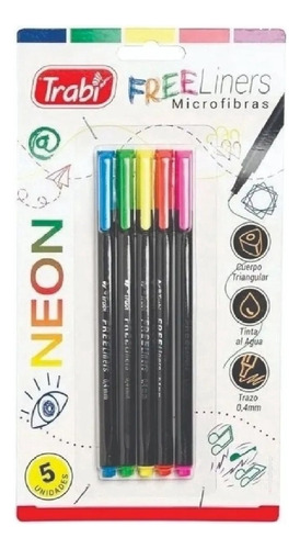 Estuche X5 Microfibras Trabi Free Liners Neon