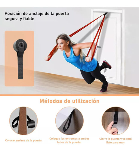 Kit De Bandas Elásticas De Resistencia Para Gimnasio Y Yoga,