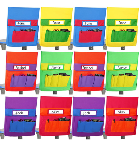 Chairback  S Chart, 6 Bright Color Seat Storage Organiz...