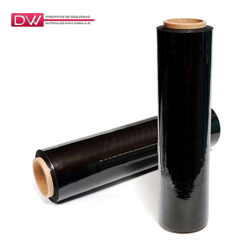 Imagen 3 de 10 de Film Stretch Negro 50cm Virgen 50cm 5kg Aprox Oferta Dw!