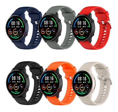 Correa Unicolor Para Reloj Xiaomi Mi Watch 22mm