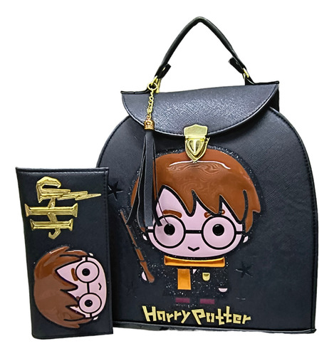 Bolsa/mochila 3 En 1 Con Cartera Harry Potter