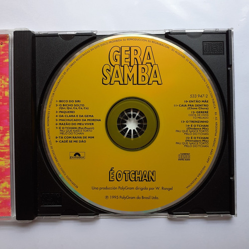 Cd Original - Gera Samba (e`o Tchan) (Usado)
