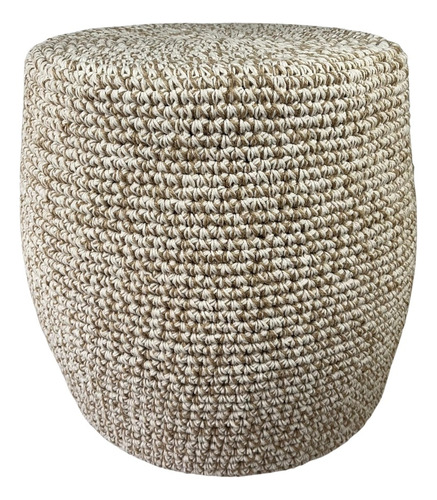 Soprar redonda puff artesanal Tronco Nobre Artesanal