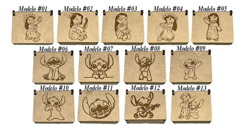 12 Cajitas 5.5x4 Recuerdo De Fiesta De Lilo Y Stitch S/p