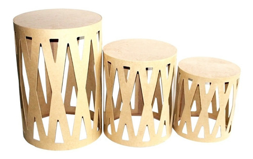 Trio Mesa Cilindro Treliça Decoração Festa Mini Table P M G