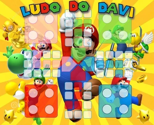 Jogo de Tabuleiro Super Mario Bros Personalizado