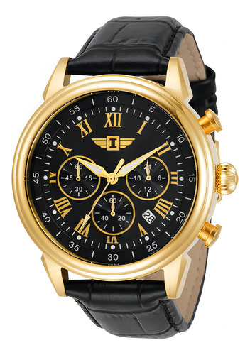Reloj Invicta Ibi-90242-003, Correa De Piel Negra, 44 Mm, Bi