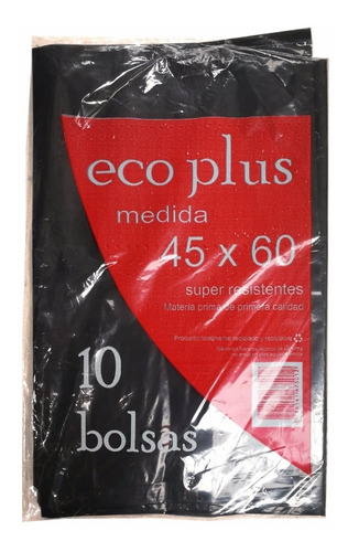 Bolsas De Residuos Negro 45 X 60 Cm (10 Pack X 10 Un)