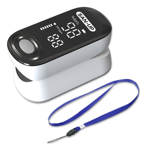 Oximetro De Pulso San Up Oxisense Display Led Apagado Automático Color Negro - Sp02 Y Pr