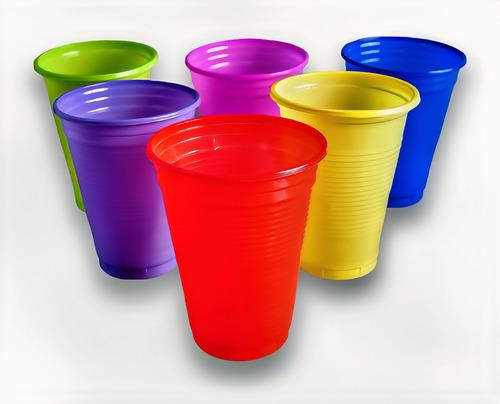 Vasos Plásticos Desechables 200 Ml. Variedad De  Colores X50