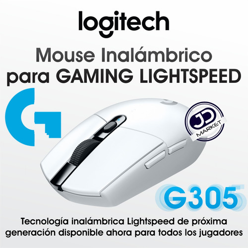 Mouse Gamer Inalámbrico Logitech G305 / 12000dpi - Blanco