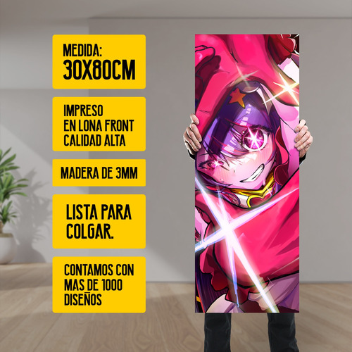 Cuadro Grande 30x80 Cm Oshi No Ko Ai Hoshino Resplandor