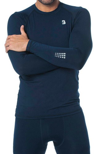 Playera Dep Manga Larga Caballero Black Secret Sport 4002