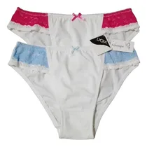 Comprar Set De 2 Bikinis Dama Licra Algodón Encaje Tallas S M L