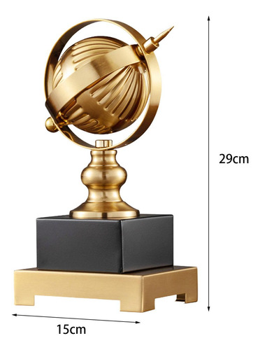 Adorno De Globo, Escultura De Estatuilla De Globo, Estatua