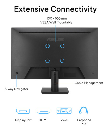 Monitor Asus Va279qg De 27 Cuidado Ocular, Full Hd, 120hz,