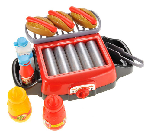 Juego De Parrilla Enrollable Hot Dog Juguete Cocina Niños
