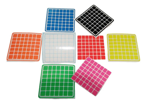 Cubo Rubik Stickers 7x7 Fibra O Fluorescentes Elige