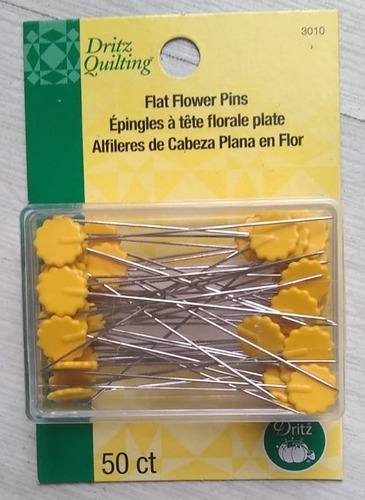 Alfileres Cabeza Plana De Flor, Acero Inoxidable, 50 Piezas